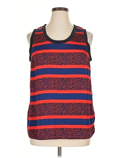 Pre-owned Tommy Hilfiger Sleeveless Top Red Scoop Neck Tops