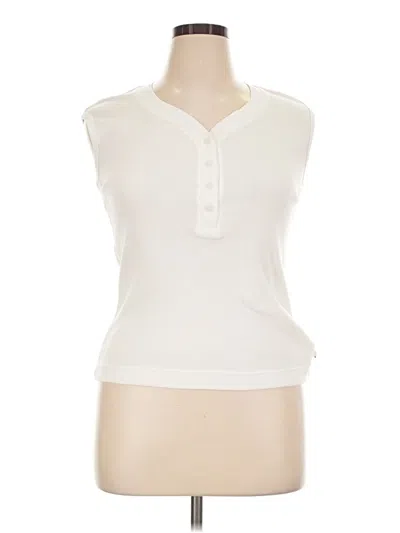 Pre-owned Tommy Hilfiger Sleeveless T-shirt In Ivory