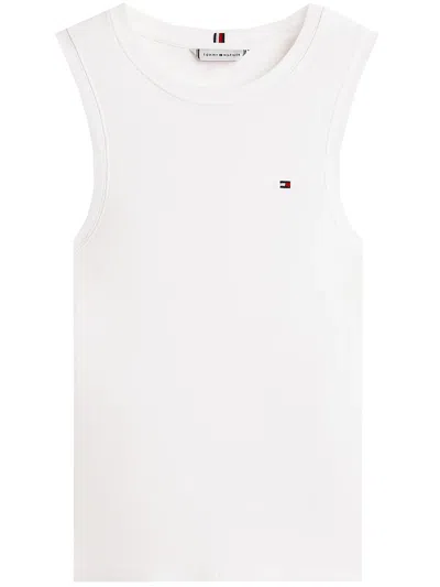 Tommy Hilfiger Logo-detail Sleeveless Top In White