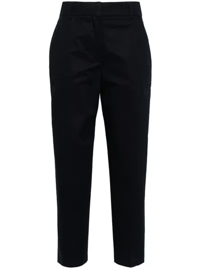 Tommy Hilfiger Slim-cut Cropped Trousers In Blue
