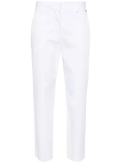 Tommy Hilfiger Slim-cut Cropped Trousers In White