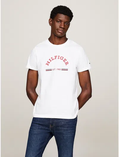 Tommy Hilfiger Slim Fit Arch Monotype Graphic T In White