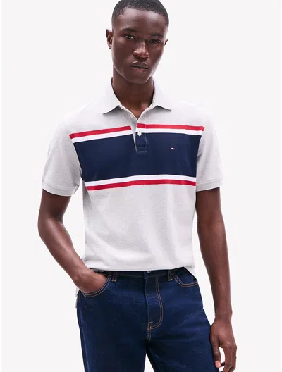 Tommy Hilfiger Slim Fit Block Stripe Polo