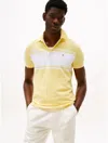 Tommy Hilfiger Slim Fit Block Stripe Polo In Citronella