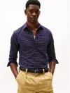 Tommy Hilfiger Slim Fit Check Stretch Oxford Shirt In Blue