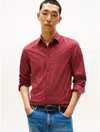 Tommy Hilfiger Slim Fit Check Stretch Oxford Shirt In Red