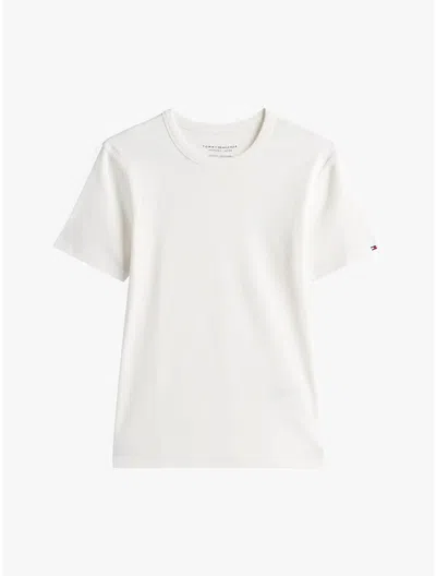 Tommy Hilfiger Slim Fit Crewneck T In Ecru