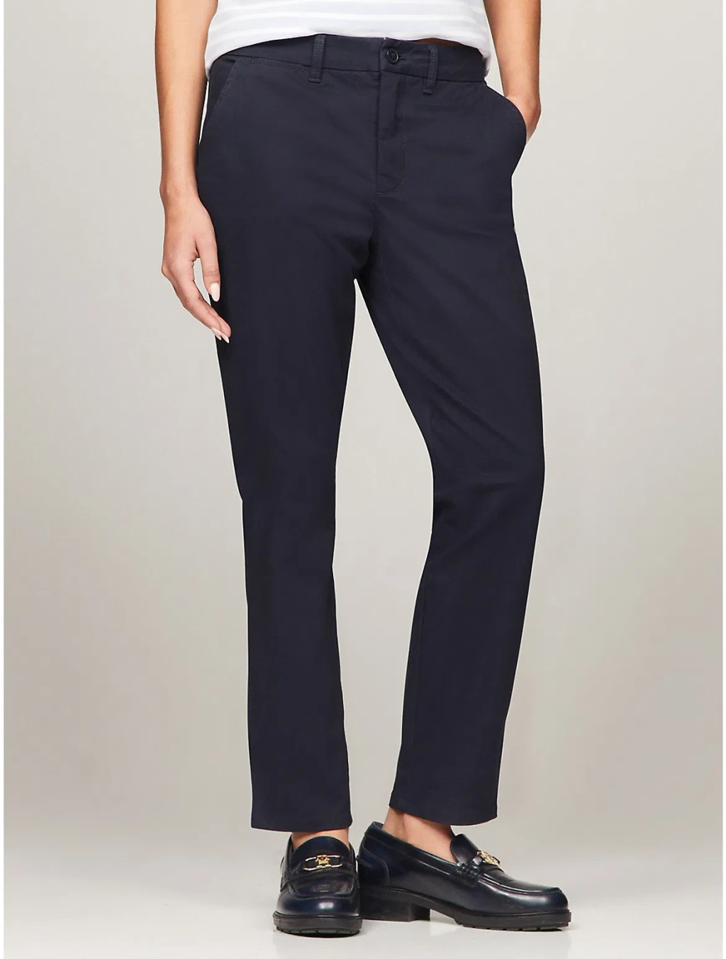 Tommy Hilfiger Slim Fit Essential Solid Chino In Navy | 