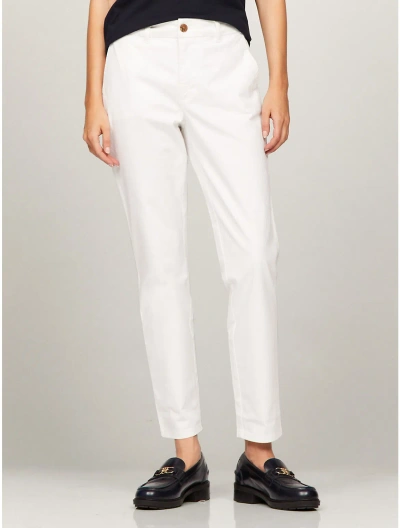 Tommy Hilfiger Slim Fit Essential Solid Chino In Optic White
