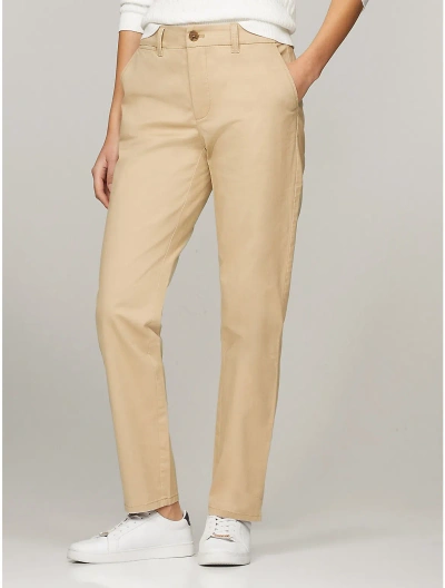 Tommy Hilfiger Slim Fit Essential Solid Chino In Travertine