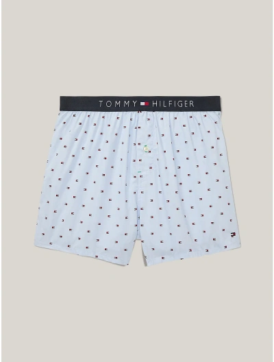 Tommy Hilfiger Slim Fit Fashion Woven Boxer In Ice