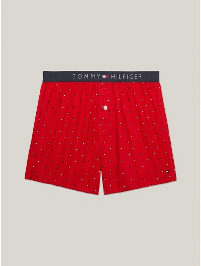 Tommy Hilfiger Slim Fit Fashion Woven Boxer In Mahogany