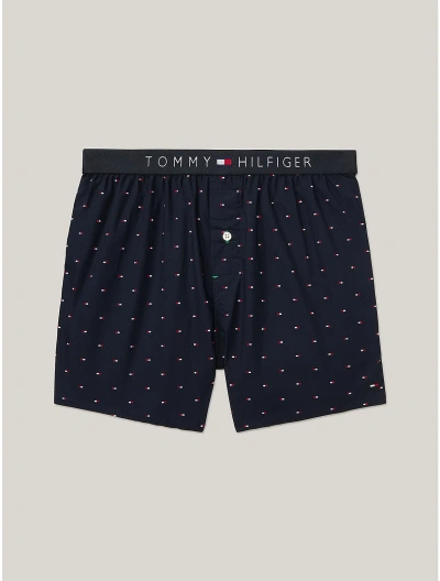 Tommy Hilfiger Slim Fit Fashion Woven Boxer In Sailor Navy