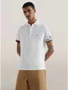 Tommy Hilfiger Slim Fit Flag Cuff Polo In Weathered White
