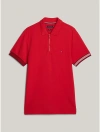 Tommy Hilfiger Slim Fit Flag Tipped Polo In Primary Red