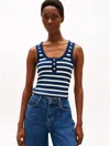 Tommy Hilfiger Slim Fit Gold In Dark Night Navy / Calico Stripe