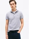 Tommy Hilfiger Slim Fit Heathered Polo In Navy