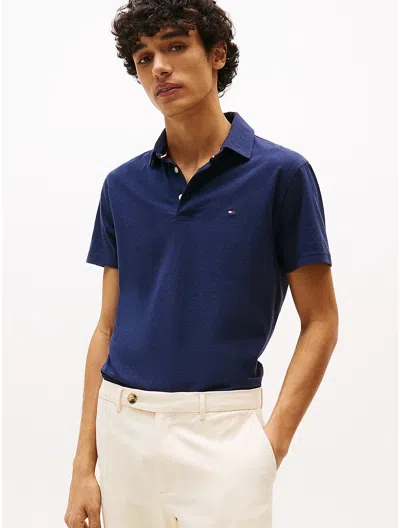 Tommy Hilfiger Slim Fit Jersey Knit Polo In Blue