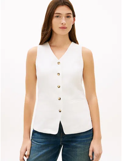 Tommy Hilfiger Slim Fit Linen In White