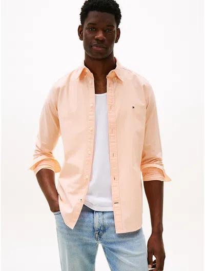 Tommy Hilfiger Slim Fit Oxford Shirt In Orange
