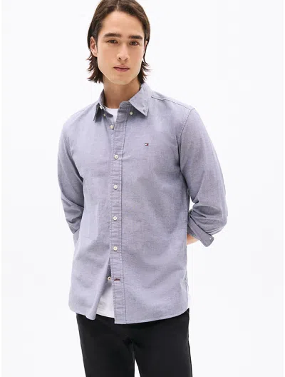 Tommy Hilfiger Slim Fit Oxford Shirt In Navy/white