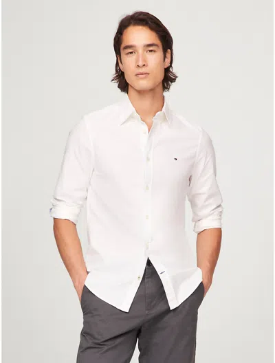 Tommy Hilfiger Slim Fit Oxford Shirt In Optic White