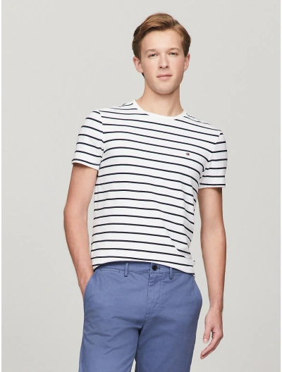 Tommy Hilfiger Slim Fit Premium Stretch Stripe T In White