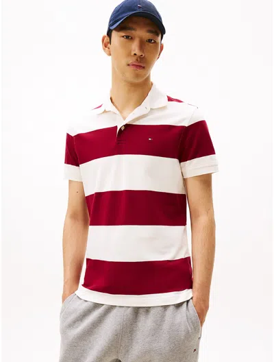 Tommy Hilfiger Slim Fit Rugby In Burgundy