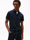 Tommy Hilfiger Slim Fit Smooth Cotton Interlock Polo In Blue