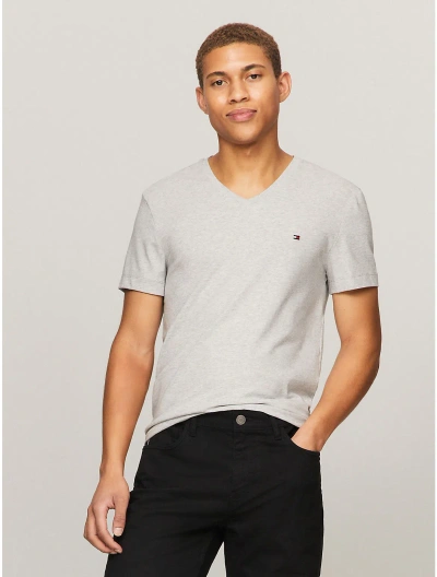Tommy Hilfiger Slim Fit Solid V In Grey Heather