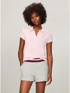 Tommy Hilfiger Slim Fit Stretch Cotton Polo In Cradle Pink