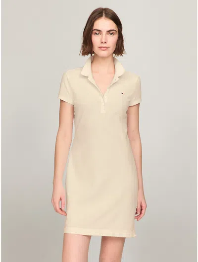 Tommy Hilfiger Slim Fit Stretch Cotton Polo Dress In Tea Biscuit | ModeSens