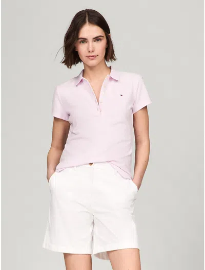 Tommy Hilfiger Slim Fit Stretch Cotton Polo In Flowery Petal