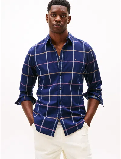 Tommy Hilfiger Slim Fit Stretch Oxford Shirt In Blue