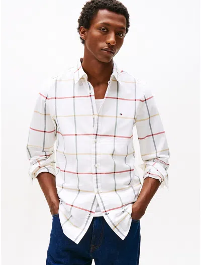 Tommy Hilfiger Slim Fit Stretch Oxford Shirt In White