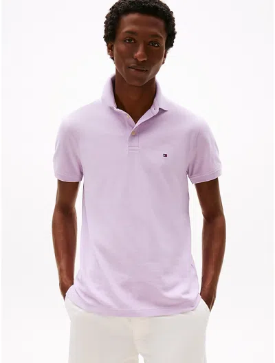 Tommy Hilfiger Slim Fit Stretch Pique Polo In Purple