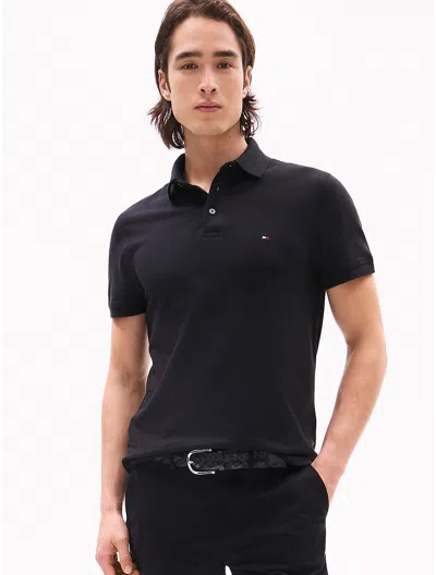 Tommy Hilfiger Slim Fit Stretch Pique Polo In Blue
