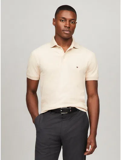 Tommy Hilfiger Slim Fit Stretch Pique Polo In Classic Beige