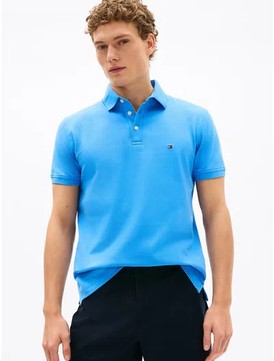 Tommy Hilfiger Slim Fit Stretch Pique Polo In Copenhagen Blue