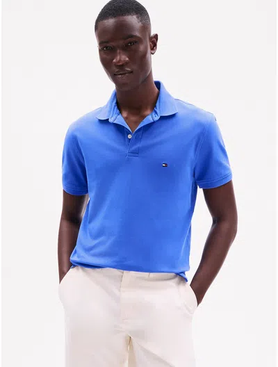 Tommy Hilfiger Slim Fit Stretch Pique Polo In Dazzling Blue