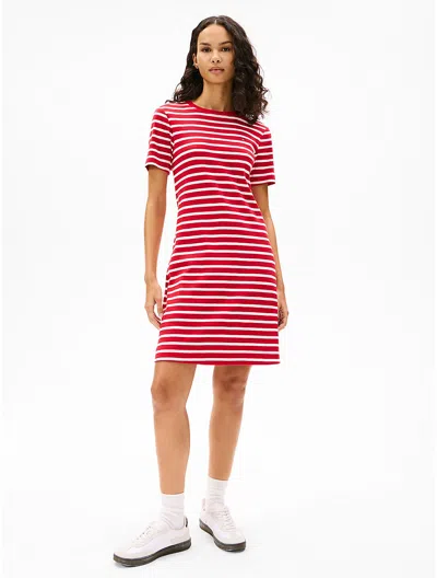 Tommy Hilfiger Slim Fit Stripe Short In Primary Red Multi