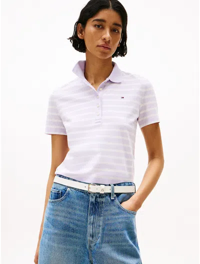 Tommy Hilfiger Slim Fit Stripe Stretch In Purple