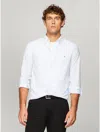 Tommy Hilfiger Regular Fit Stripe Poplin Shirt In Romantic Blue