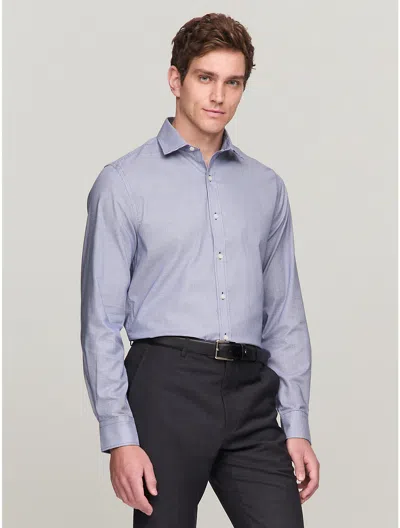 Tommy Hilfiger Slim Fit Thflex Check Dress Shirt In Peacoat
