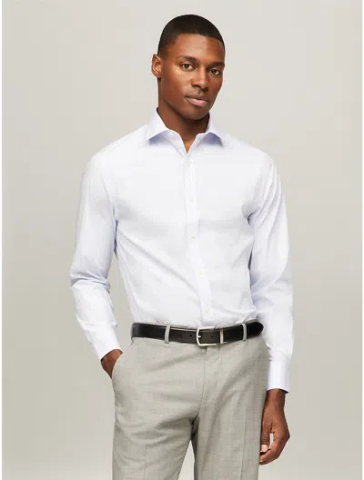 Tommy Hilfiger Slim Fit Thflex Dress Shirt In Blue