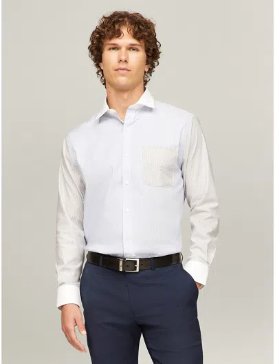 Tommy Hilfiger Slim Fit Thflex Dress Shirt In Blue