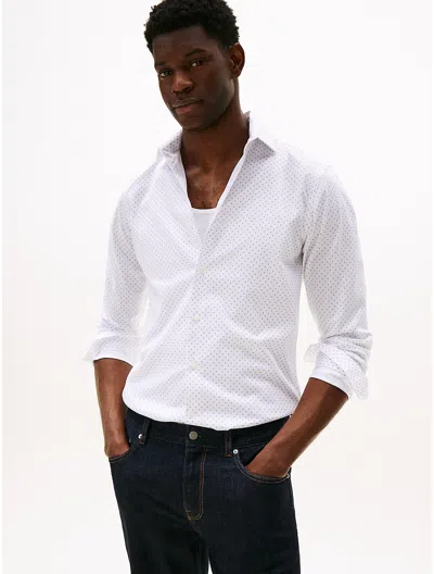 Tommy Hilfiger Slim Fit Thflex Microprint Dress Shirt