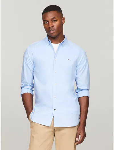 Tommy Hilfiger Slim Fit Thflex Poplin Shirt In Romantic Blue