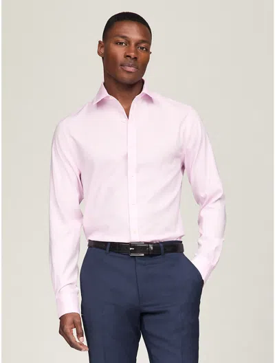 Tommy Hilfiger Slim Fit Thflex Solid Dress Shirt In Light Pink