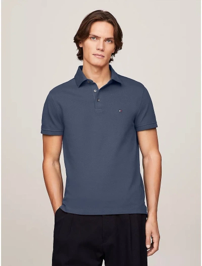 Tommy Hilfiger Slim Fit Tommy Polo In Bank Blue